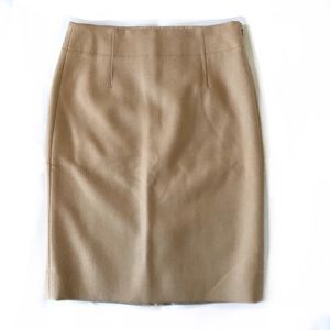J. Crew 100% wool tan pencil skirt 2
